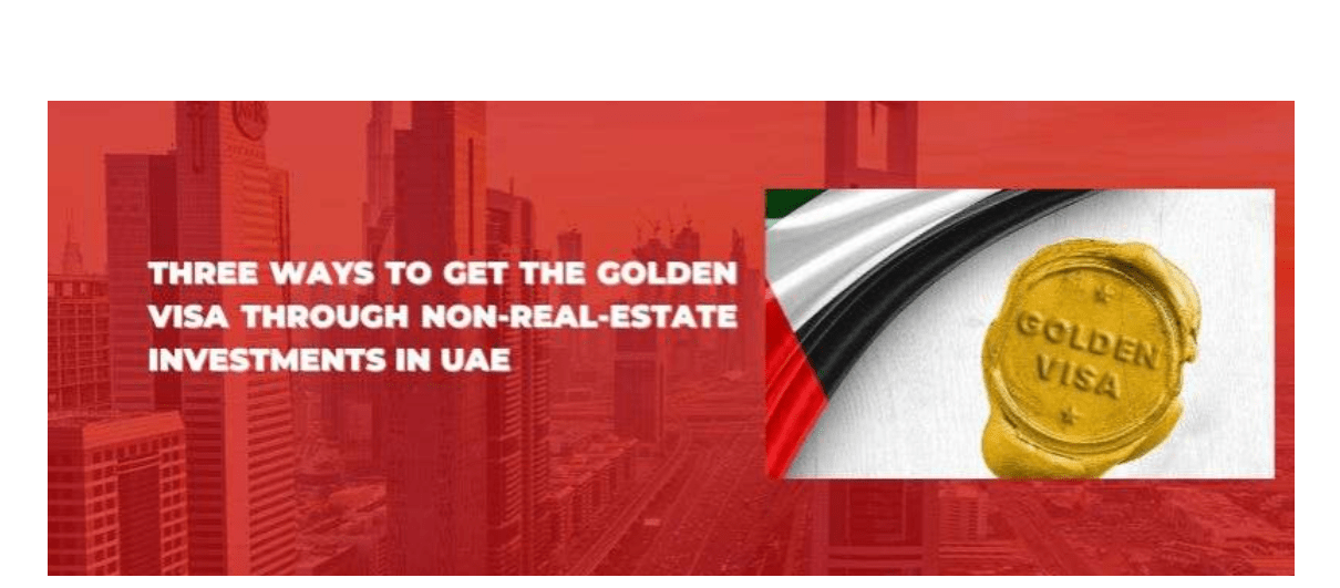A jar of gold coins sprouting a green plant, symbolizing innovation and growth, with the Dubai skyline and a glowing lightbulb in the background.