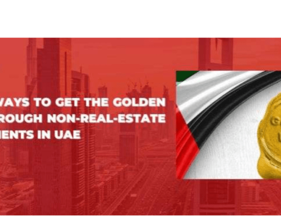 A jar of gold coins sprouting a green plant, symbolizing innovation and growth, with the Dubai skyline and a glowing lightbulb in the background.